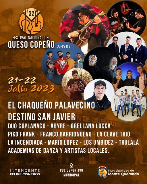 Cartelera del 32 Festival Nacional del Queso Copeño