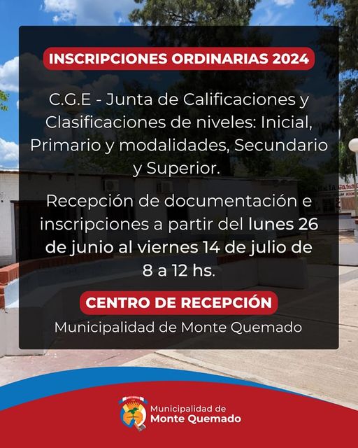 Inscripciones ordinarias 2023