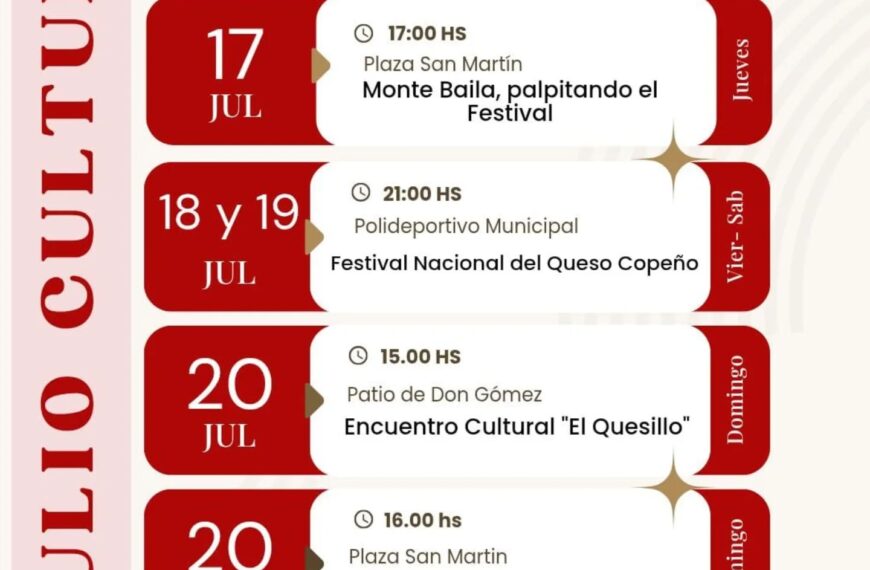 Agenda Cultural Julio