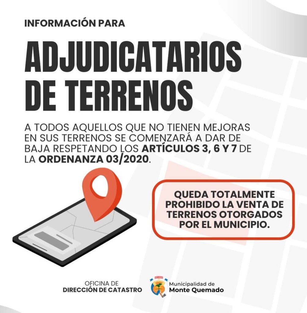 Información importante sobre ordenanza 03/2020