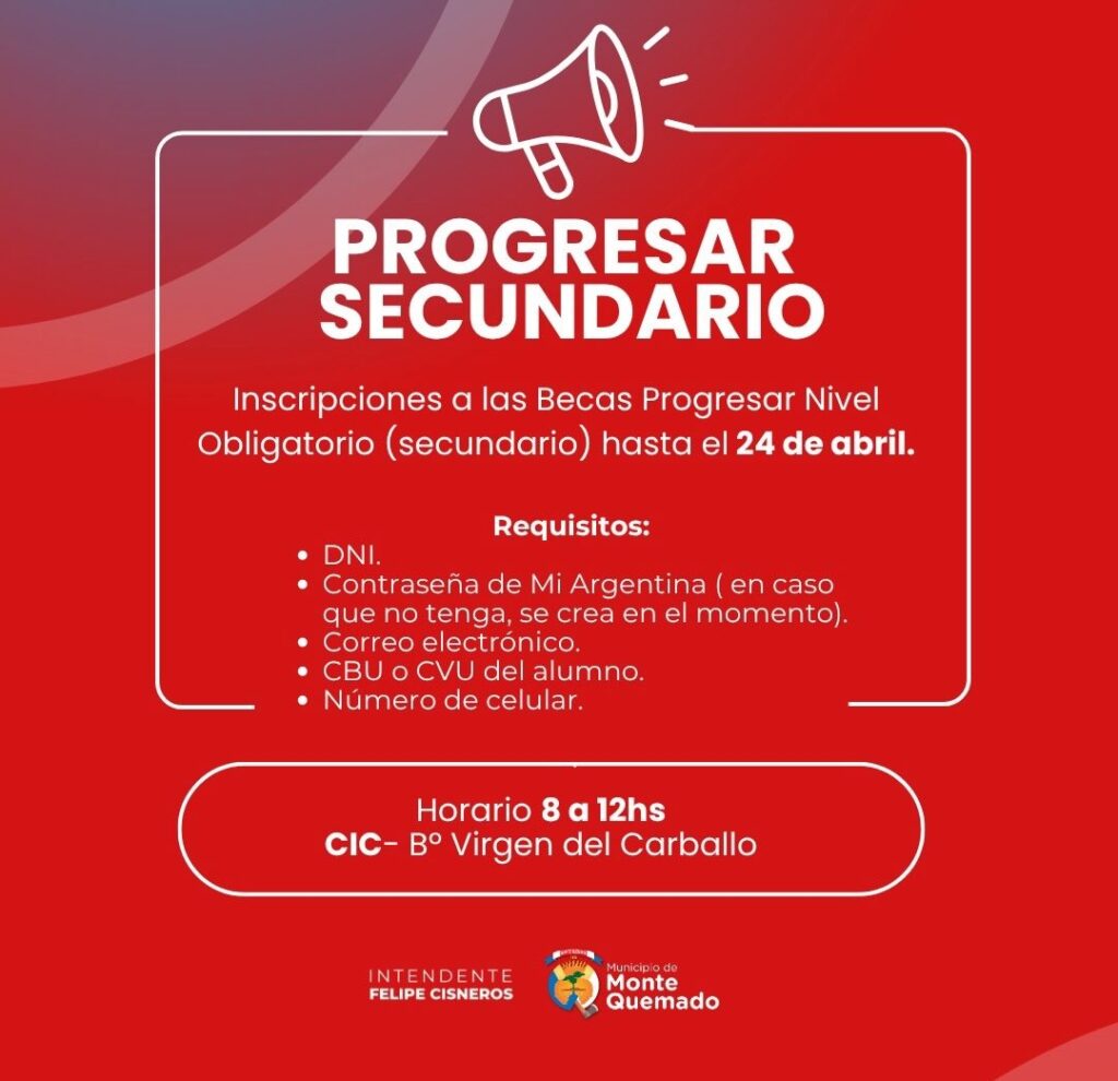 Atención aspirantes a la Beca Progresar