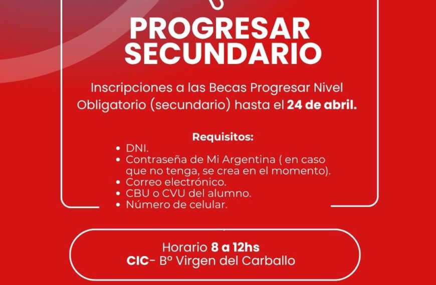 Atención aspirantes a la Beca Progresar