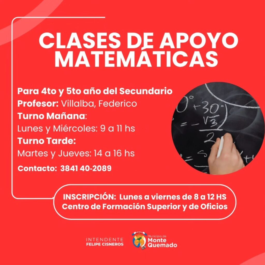 Clases de Apoyo de Matemáticas
