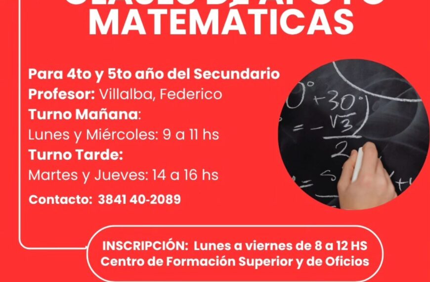 Clases de Apoyo de Matemáticas
