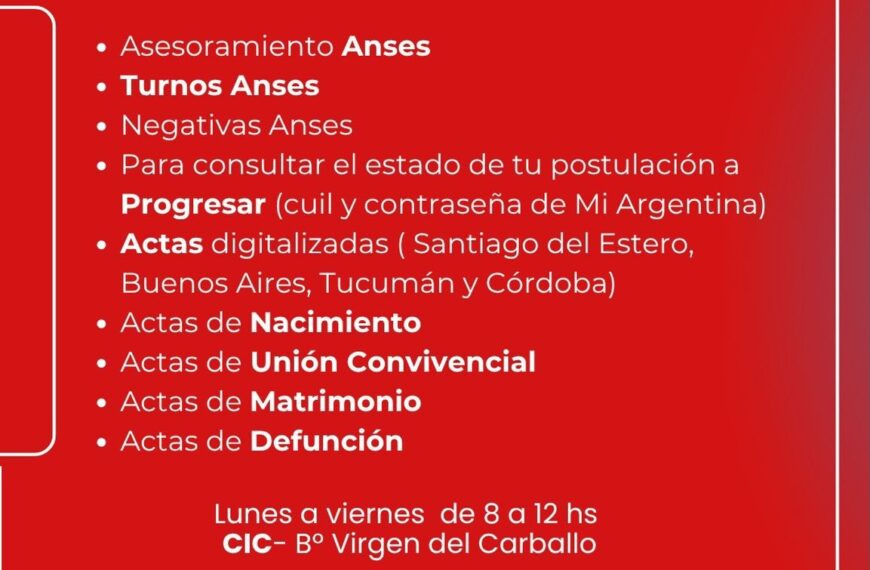 Trámites en el CIC B° Virgen del Carballo