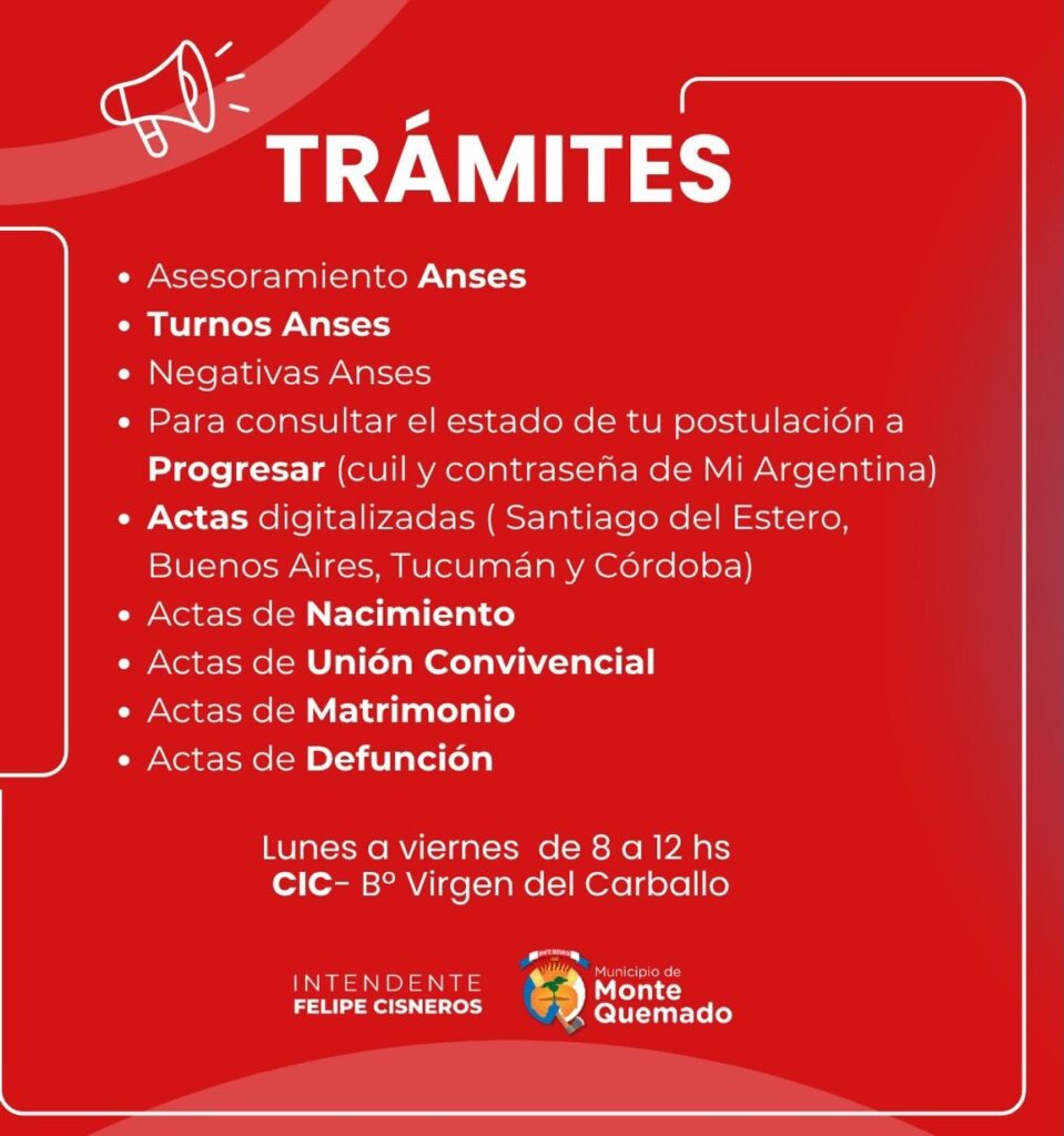 Trámites en el CIC B° Virgen del Carballo